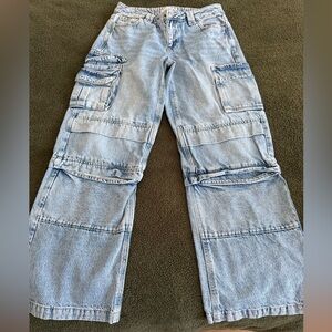 Garage Light Blue Cargo Jeans